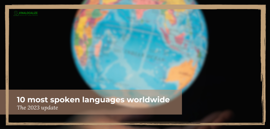 Header image for blog article about most spoken languages 2023